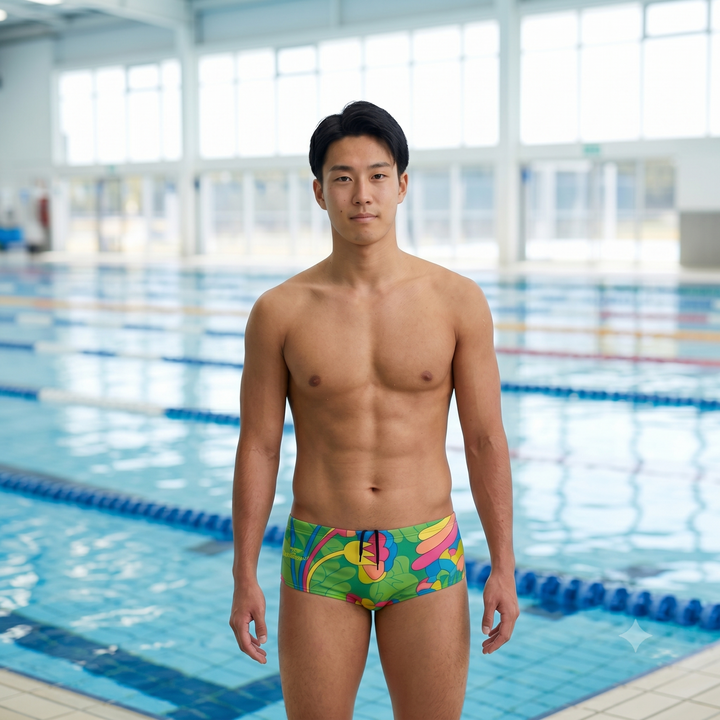 Aqua Flora One Squared swim trunk